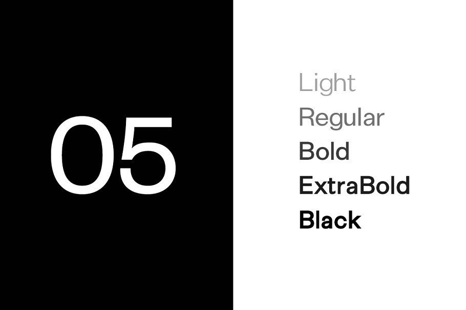 Beispiel einer Exensa Grotesk Light-Schriftart